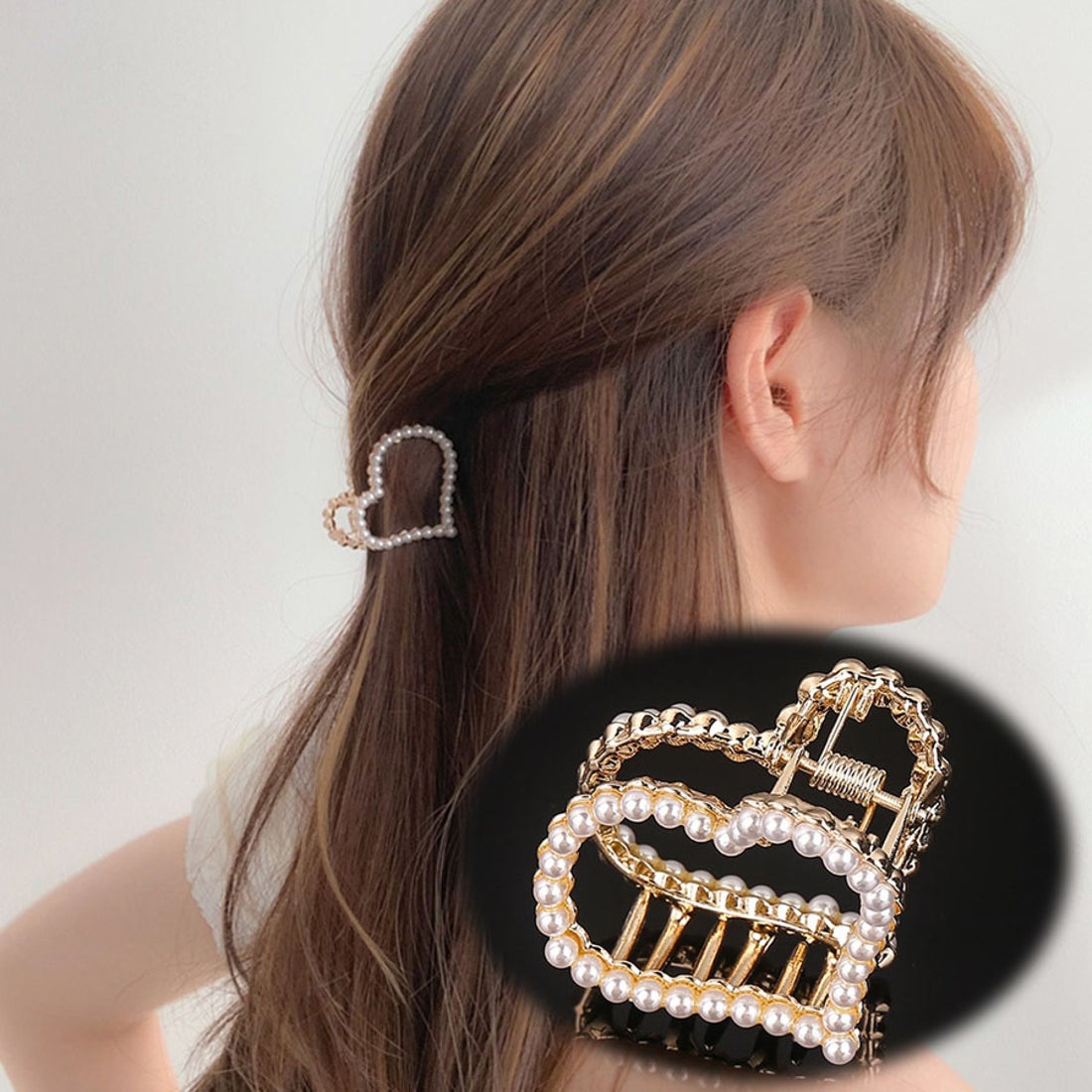 ショッピングゴー shoppinggo ヘアクリップ バンスクリップ パール付