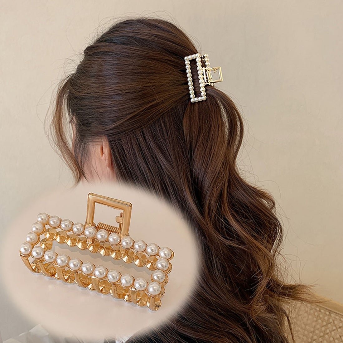ショッピングゴー shoppinggo ヘアクリップ バンスクリップ パール付