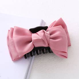 ヘアアクセサリー リポン ヘア爪 クランプ かわいい オシャレ 髪飾り （ピンク）