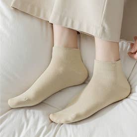 靴下 ソックス レディース 冷えとり靴下 蒸れない くつ下 socks フットウェア ショート丈 アンクルソックス ホワイト 黒 白 可愛い （ベージュ）