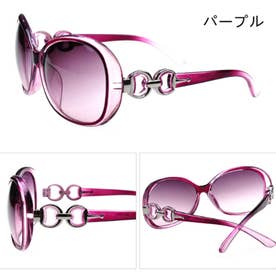 サングラス レディース カジュアル紫外線カット眼鏡 小顔効果 大きめ 軽量 韓国風トレンド （パープル）
