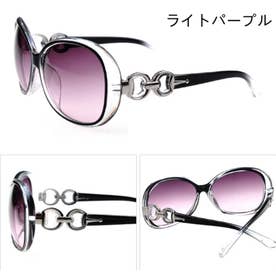 サングラス レディース カジュアル紫外線カット眼鏡 小顔効果 大きめ 軽量 韓国風トレンド （ライトパープル）