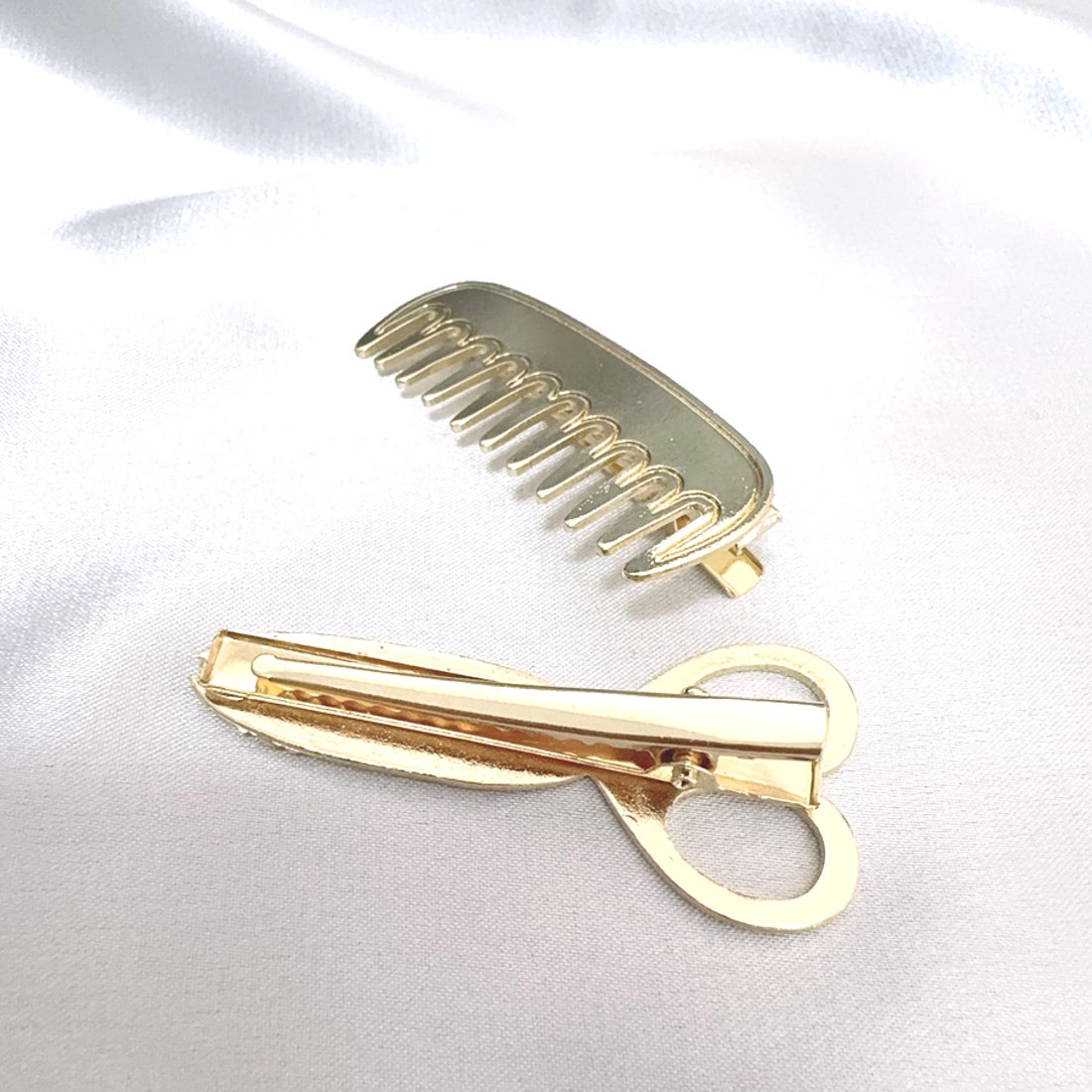 ショッピングゴー shoppinggo デザインヘアピン 2点セット ハサミ クシ
