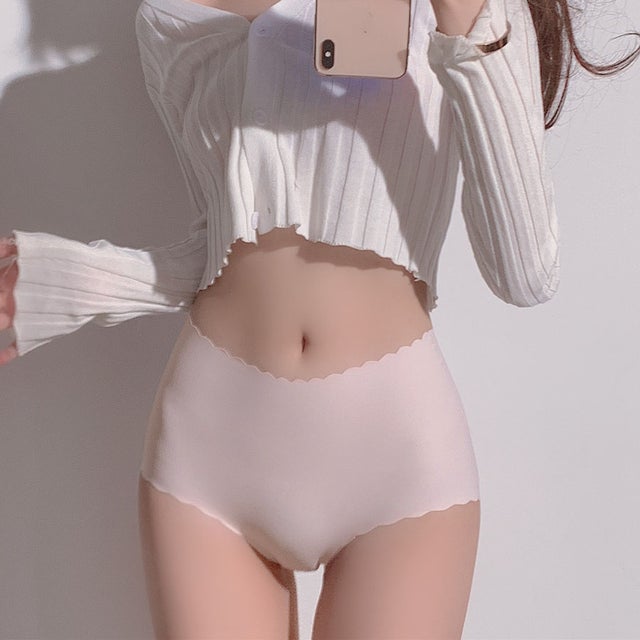 ショーツ シームレス ハイウエスト 無地 プレーンショーツ 下着 女性 パンツ ショーツ単品 薄型 パンティ レース スダンダードショーツ 伸縮性 （ピンク）