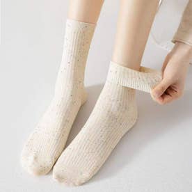 靴下 ソックス ミックスカラー レディース 冷えとり靴下 蒸れない くつ下 socks フットウェア ショート丈 アンクルソックス ホワイト （ベージュ）