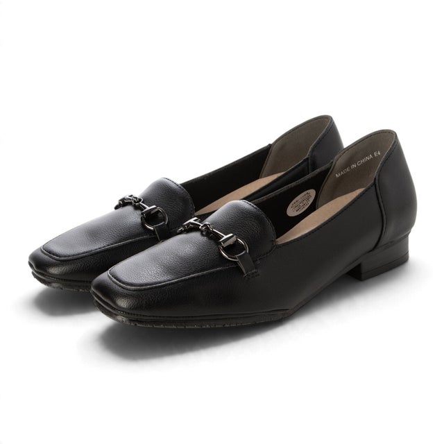 スクエアトゥビットローファー （BLACK）