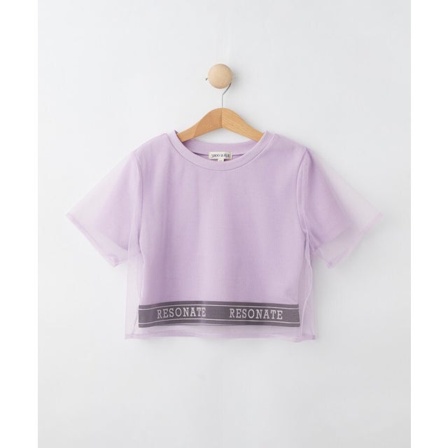 メッシュデザインTシャツ （ラベンダー(080)）