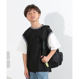 ユニフォーム風レイヤードTシャツ （ブラック(019)）