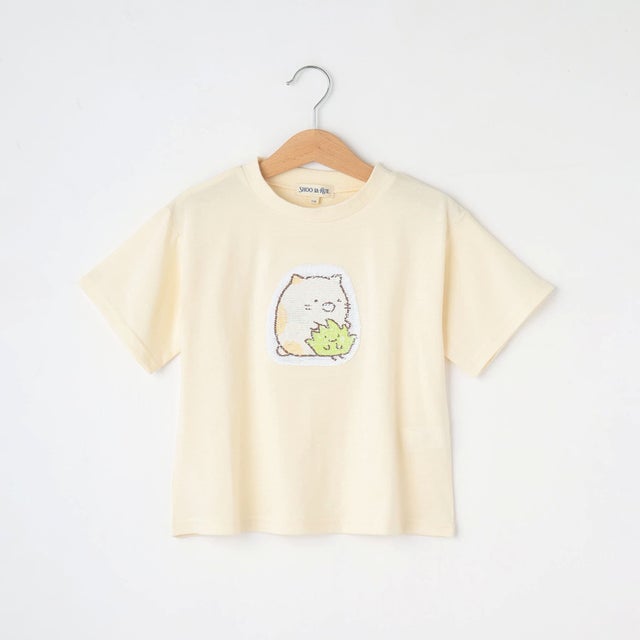 
                    【すみっコぐらし】スパンコールTシャツ （アイボリー(004)）
