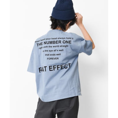 バックナロープリントビッグTシャツ （ライトブルー）｜詳細画像