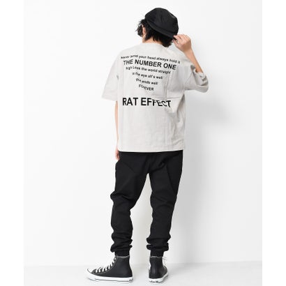 バックナロープリントビッグTシャツ （ブラック）｜詳細画像