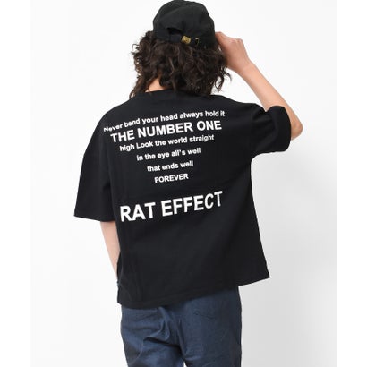 バックナロープリントビッグTシャツ （ブラック）｜詳細画像