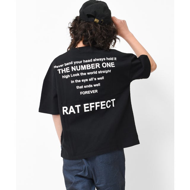 バックナロープリントビッグTシャツ （ブラック）