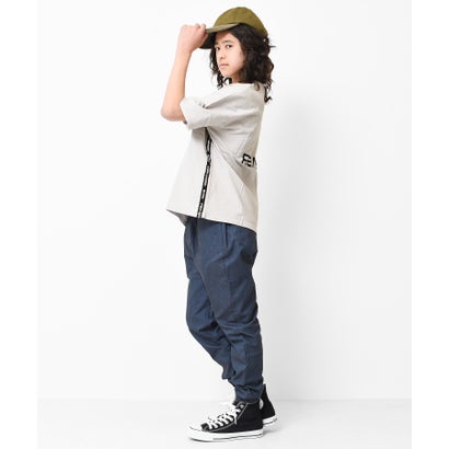 サイドテープ付きバックプリントビックTシャツ （オフホワイト）｜詳細画像