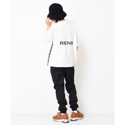 サイドテープ付きバックプリントビックTシャツ （オフホワイト）｜詳細画像