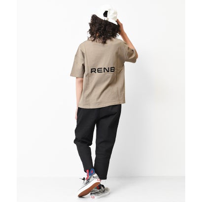 サイドテープ付きバックプリントビックTシャツ （オフホワイト）｜詳細画像