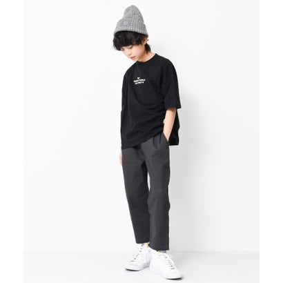 サイドテープ付きバックプリントビックTシャツ （ライトブルー）｜詳細画像