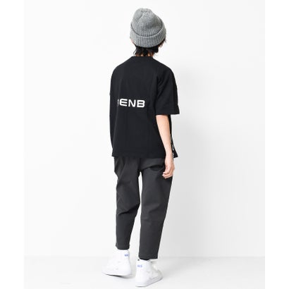 サイドテープ付きバックプリントビックTシャツ （ライトブルー）｜詳細画像