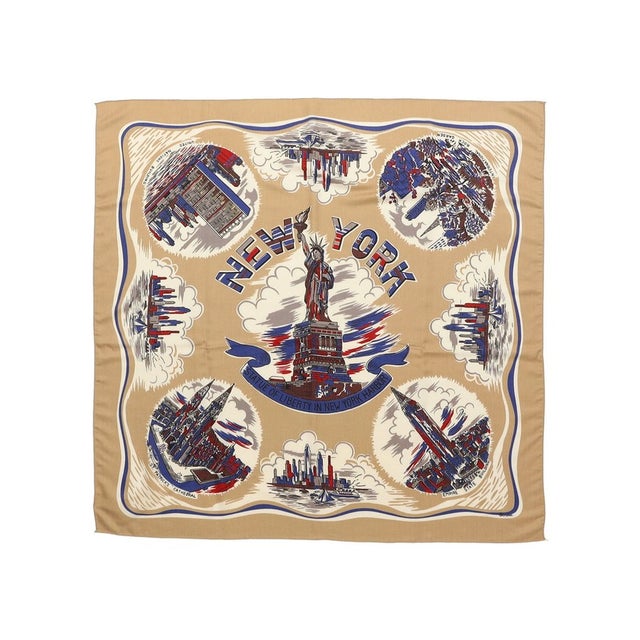 BINDU: シルク ウール ストール 100*100 （ベージュ）
