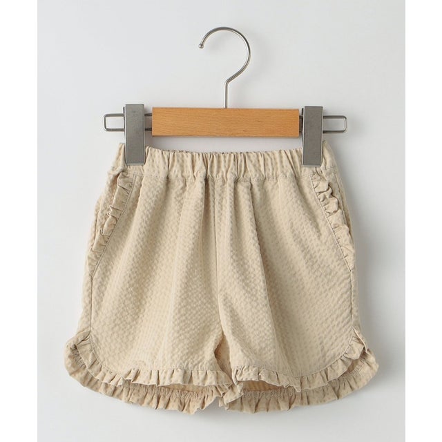 KIDS:80～90cm /〈吸水速乾〉フリル ショート パンツ （ベージュ）