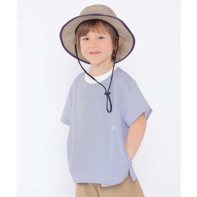 KIDS:100～130cm /〈UVカット/吸水速乾〉ドライタッチ プルオーバー （ブルー系）