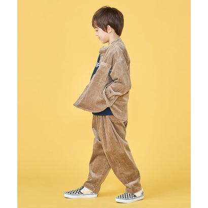 100～130cm / コーデュロイ スタンドカラー シャツ ジャケット （ブラウン系）｜詳細画像