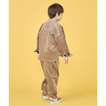100～130cm / コーデュロイ スタンドカラー シャツ ジャケット （ブラウン系）｜詳細画像