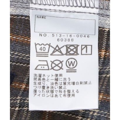100～130cm / チェック ワイド テーパードパンツ （ブラウン系）｜詳細画像