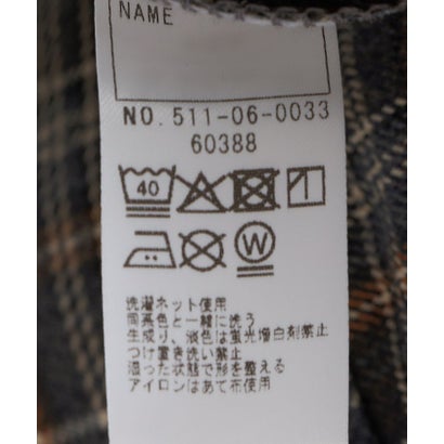 90cm / チェック スタンドカラー シャツ ジャケット （ブラウン系）｜詳細画像