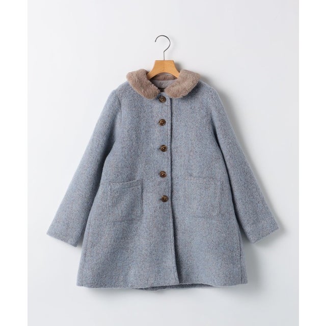 140～150cm /2WAY シャギー コート （ライトブルー）
