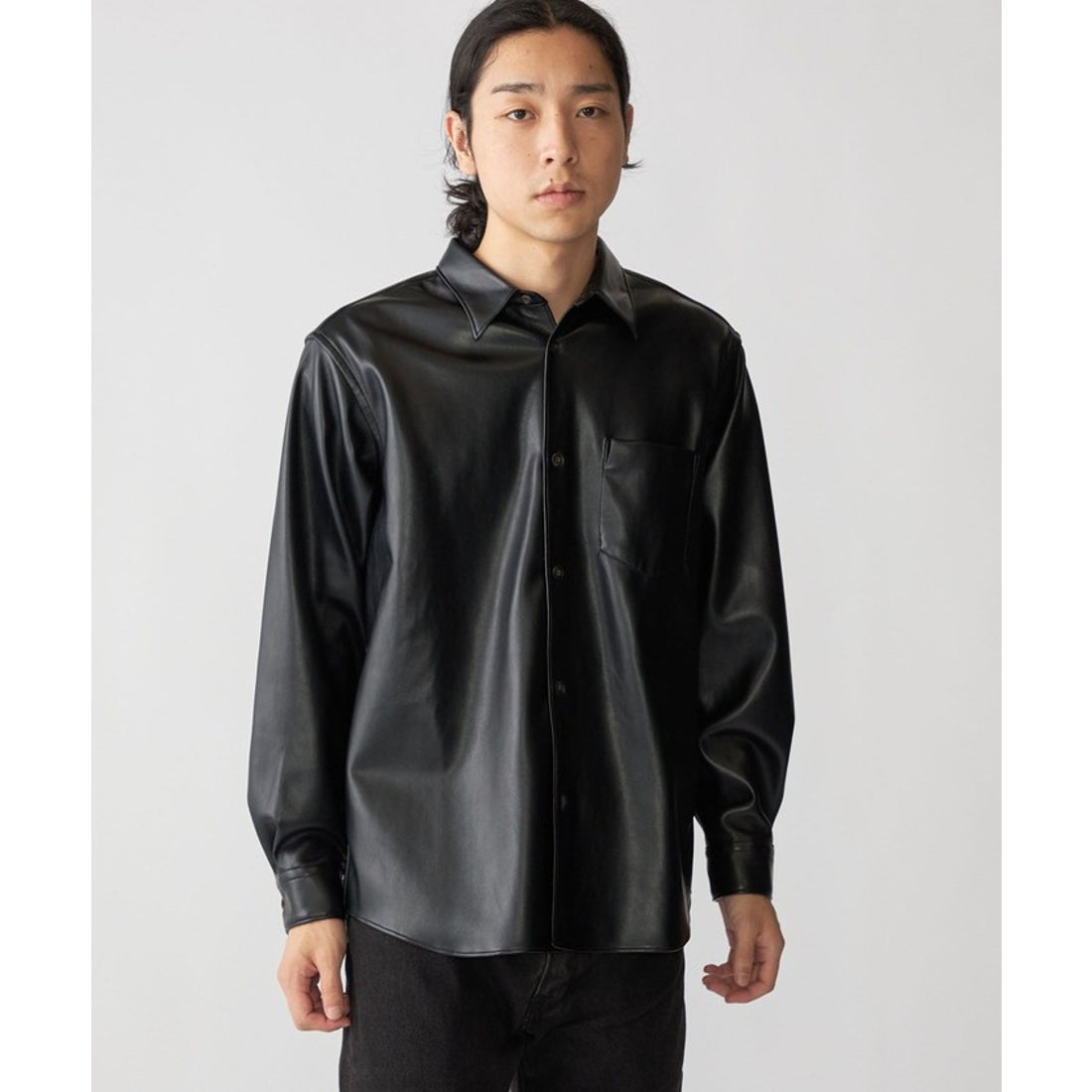 シップス SHIPS BENCH MARKING SHIRT: レギュラーカラー フェイク 