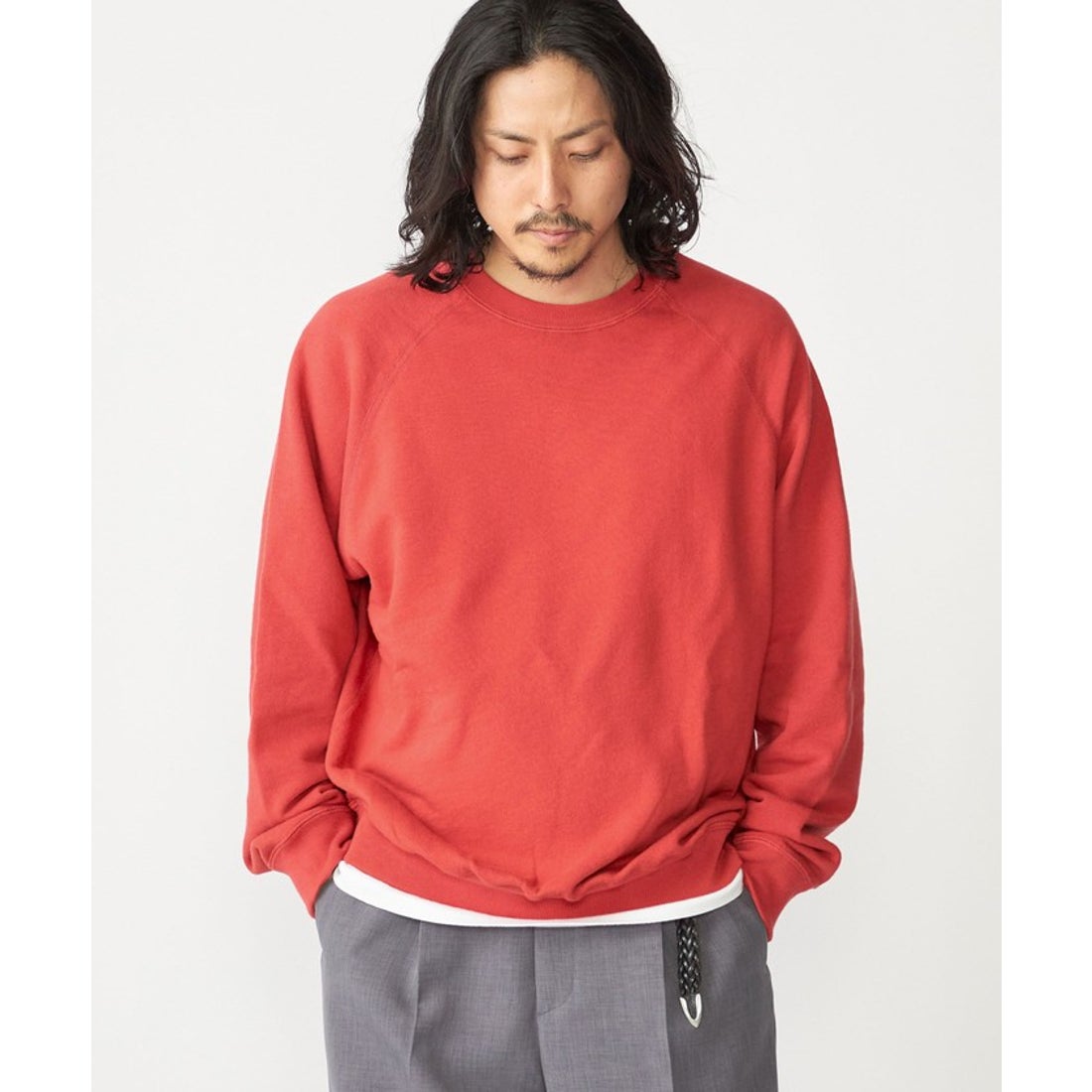 SHIPS（シップス）【SHIPS別注】Redwood Classics: 14オンス ラグラン スウェット （レッド） 7,115円