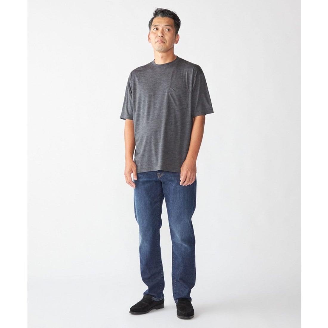 シップス SHIPS Southwick: Gate Label メリノ ウール Tシャツ