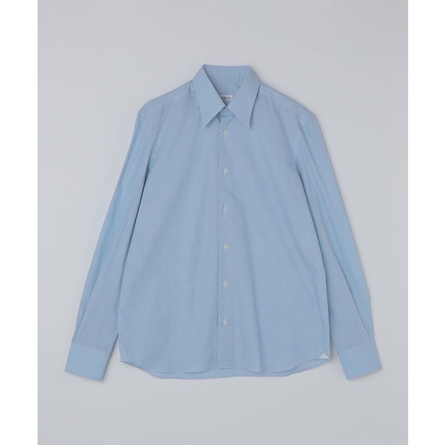 【SHIPS別注】Errico Formicola: DARIO コットン ソリッド シャツ （ライトブルー）
