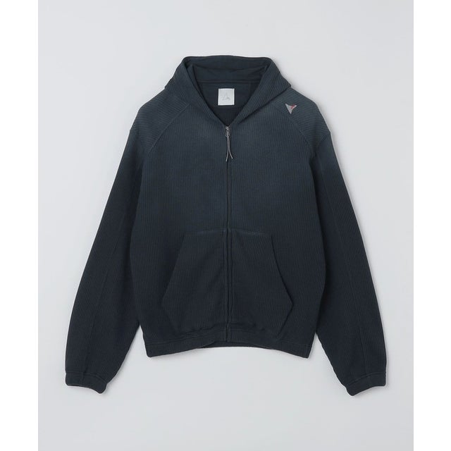ROA: SUN FADED ORGANIC WAFFLE ZIP UP HOODIE （ネイビー）