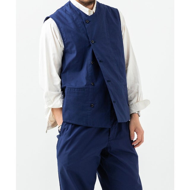 :〈MADE IN FRANCE〉フレンチ ベスト （ネイビー）