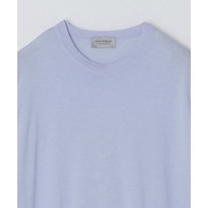 JOHN SMEDLEY: KEMPTON シーアイランド コットン ニット Tシャツ （ネイビー）｜詳細画像