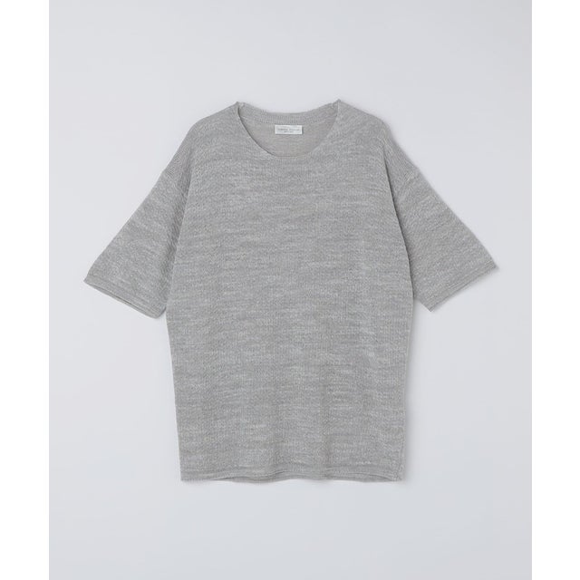 roberto collina: MELANGE KNIT TEE （グレー）