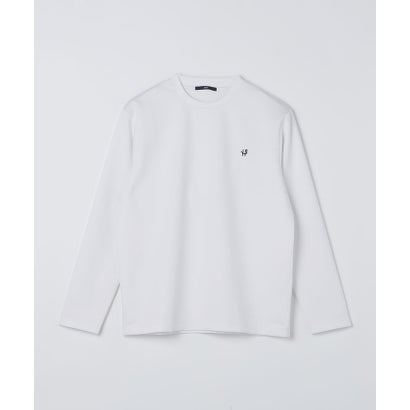 【WEB限定】ダブル ニット ビズ ネック ロングスリーブ Tシャツ （グレー）｜詳細画像