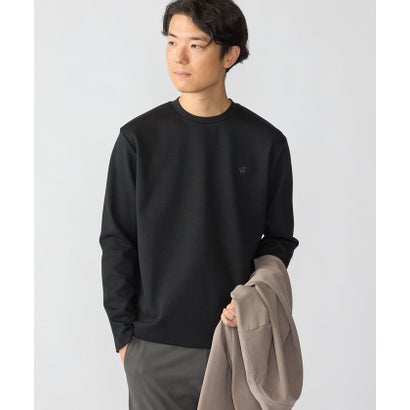 【WEB限定】ダブル ニット ビズ ネック ロングスリーブ Tシャツ （ホワイト）｜詳細画像