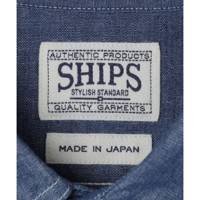 シップス SHIPS AUTHENTIC: シャンブレー ワーク シャツ （ネイビー）｜詳細画像