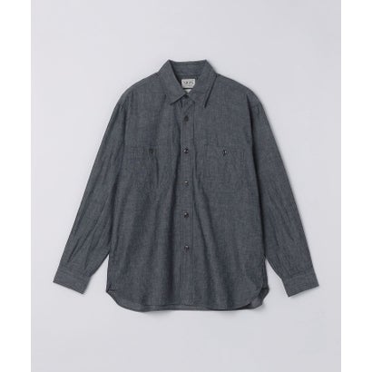 シップス SHIPS AUTHENTIC: シャンブレー ワーク シャツ （ブルー）｜詳細画像