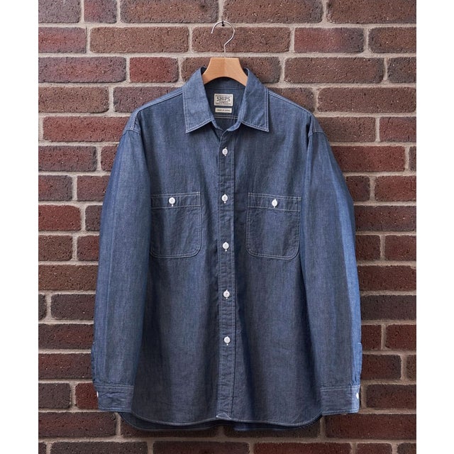 AUTHENTIC: シャンブレー ワーク シャツ （ブルー）