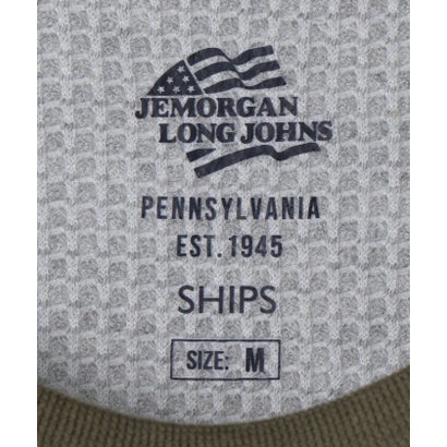 シップス SHIPS 【SHIPS別注】JEMORGAN: リンガー ワッフル ロングスリーブ （グレー）｜詳細画像