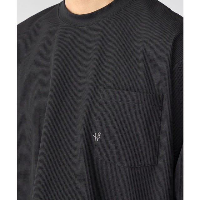 【WEB限定】〈吸水速乾〉マルチファンクション ワッフル ポケット ロングスリーブTシャツ （ブラック）
