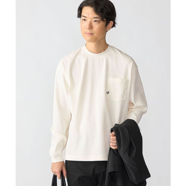【WEB限定】〈吸水速乾〉マルチファンクション ワッフル ポケット ロングスリーブTシャツ （オフホワイト）