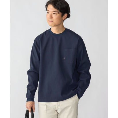 【WEB限定】〈吸水速乾〉マルチファンクション ワッフル ポケット ロングスリーブTシャツ （ネイビー）｜詳細画像