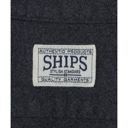 シップス SHIPS AUTHENTIC: ウィークエンド シャツ ソリッド ネル  （コバルトブルー）｜詳細画像