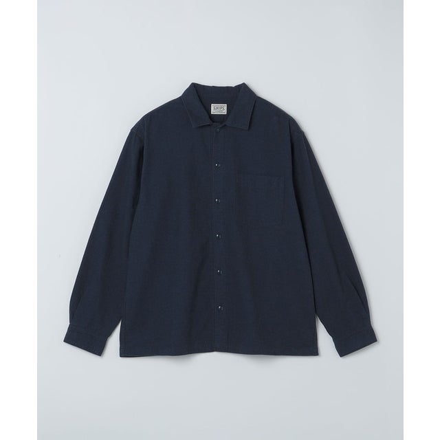AUTHENTIC: ウィークエンド シャツ ソリッド ネル  （コバルトブルー）