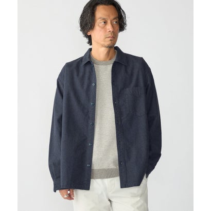 シップス SHIPS AUTHENTIC: ウィークエンド シャツ ソリッド ネル  （ダークグレー）｜詳細画像